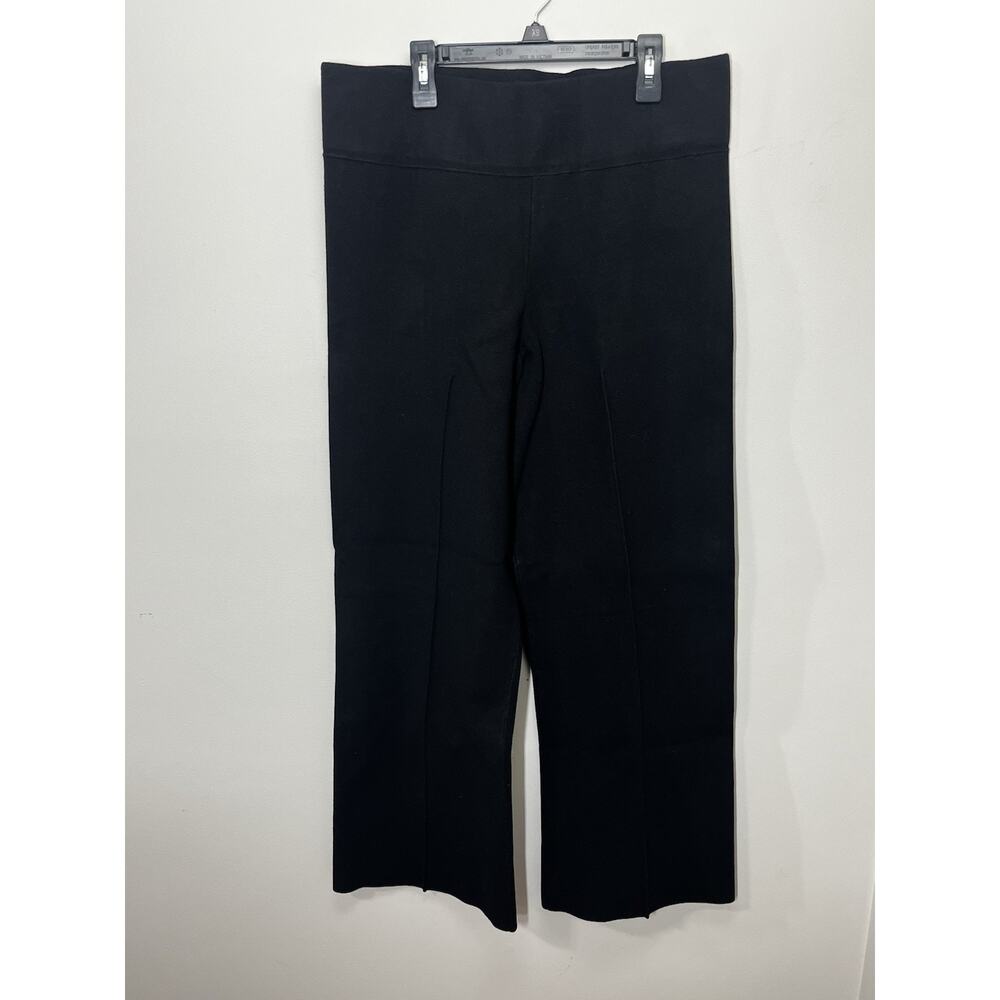 J Crew Delaney Kickout Sweater Pant XL Black Stretch Knit Pull On Luxe Capsule